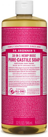 Dr. Bronners 18 In 1 Hemp Rose Soap 946Ml