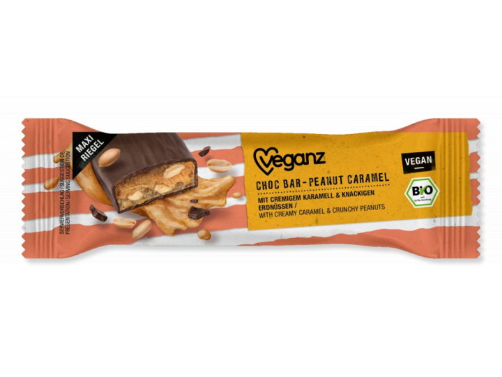 Veganz Choc Bar Peanut Caramel 50G Bio