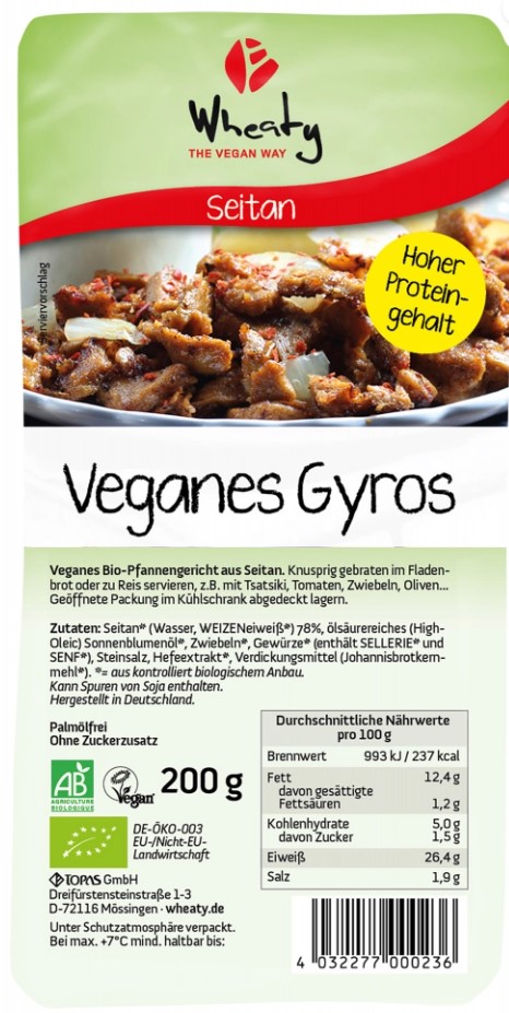 Wheaty Vegan Kebab Bio Pack Of 200 Gr