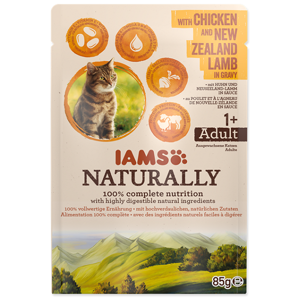 Iams Cat Naturally Chicken And Lamb Pouch - 85gr