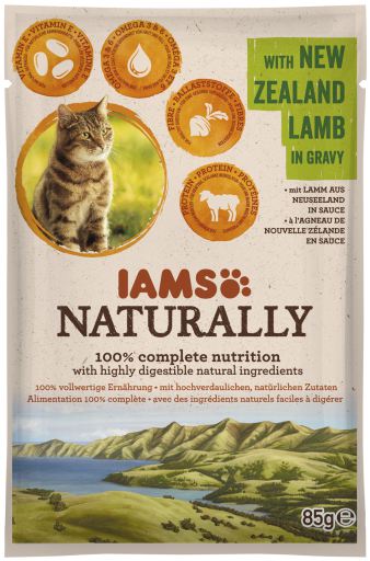 Iams Naturally Adult Cat With New Zealand Lamb In Gravy - 85gr