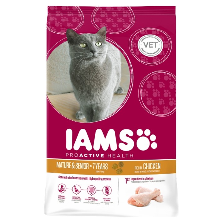 Iams Cat Senior & Mature Chicken - 2.55 Kg