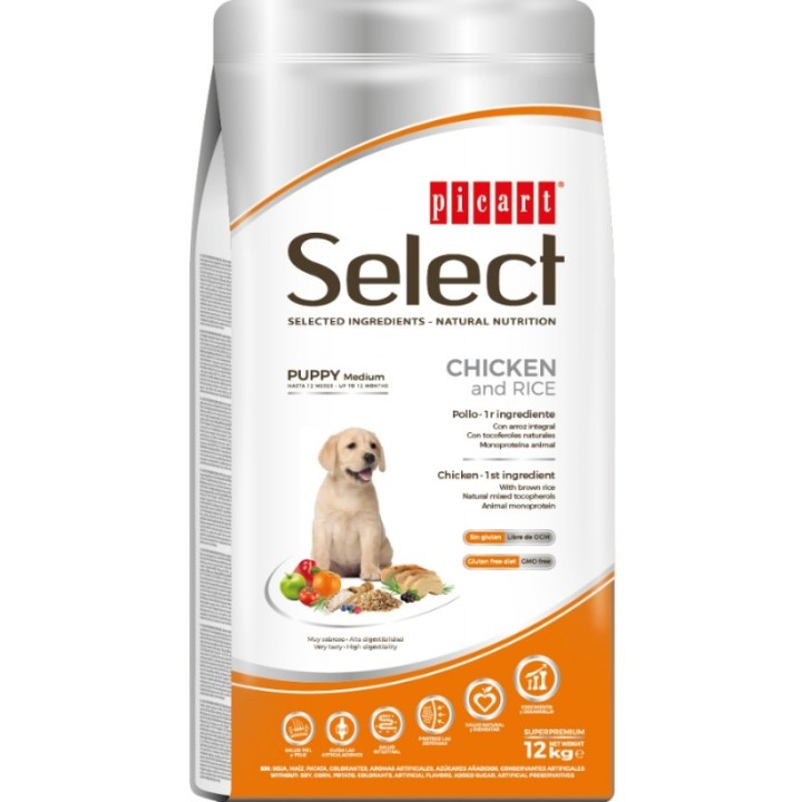 Picart Select Puppy Medium Chicken And Rice - 15 Kg