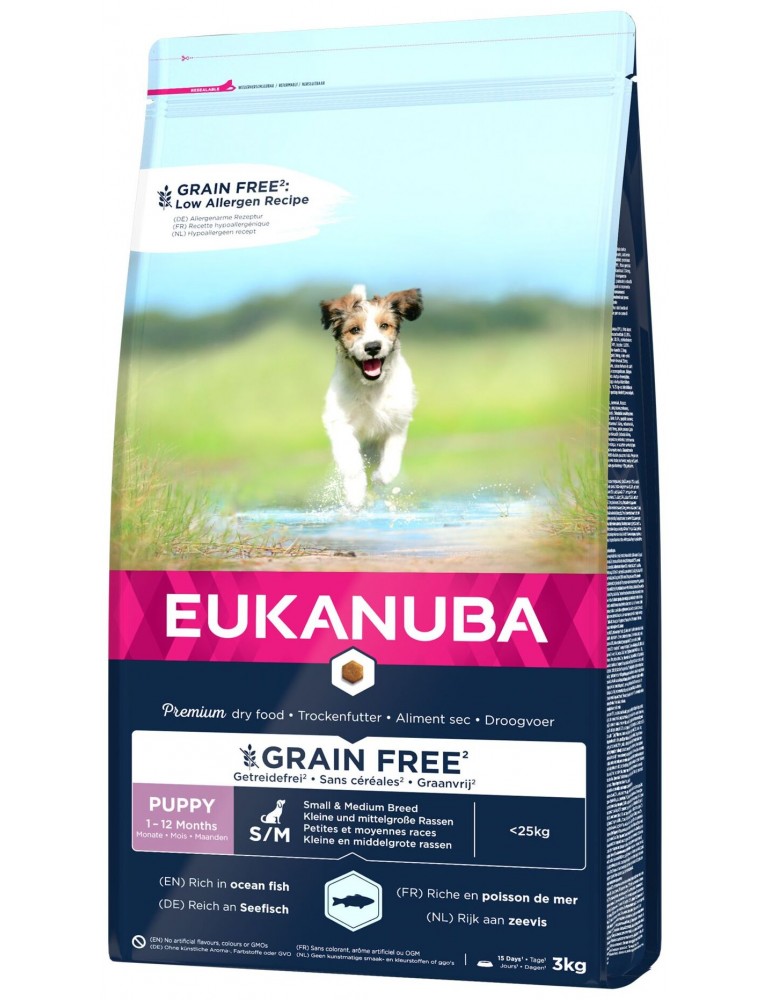 Eukanuba Puppy Small Breed Grain-free With Ocean Fish - 3 Kg