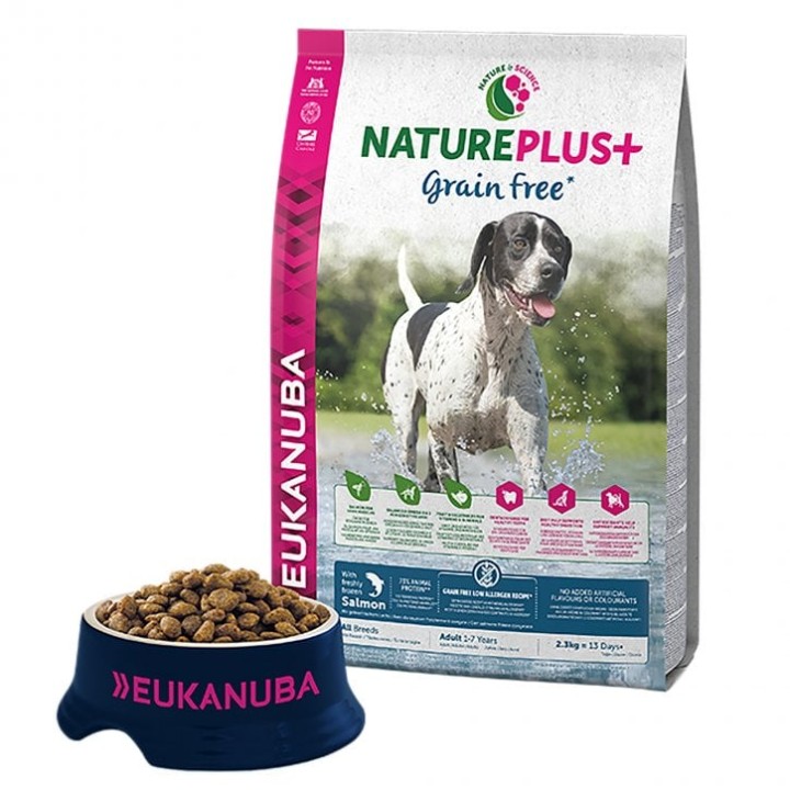 Eukanuba Nature Plus All Breeds Adult Grain Free Salmon - 10 Kg