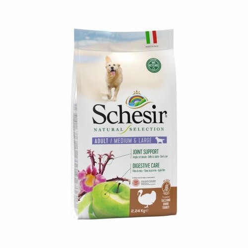 Schesir Natural Selection Adult Dog Medium And Large Turkey - 9.6 Kg