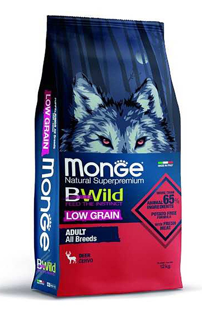 Monge Bwild Low Grain Dog Deer - 12 Kg