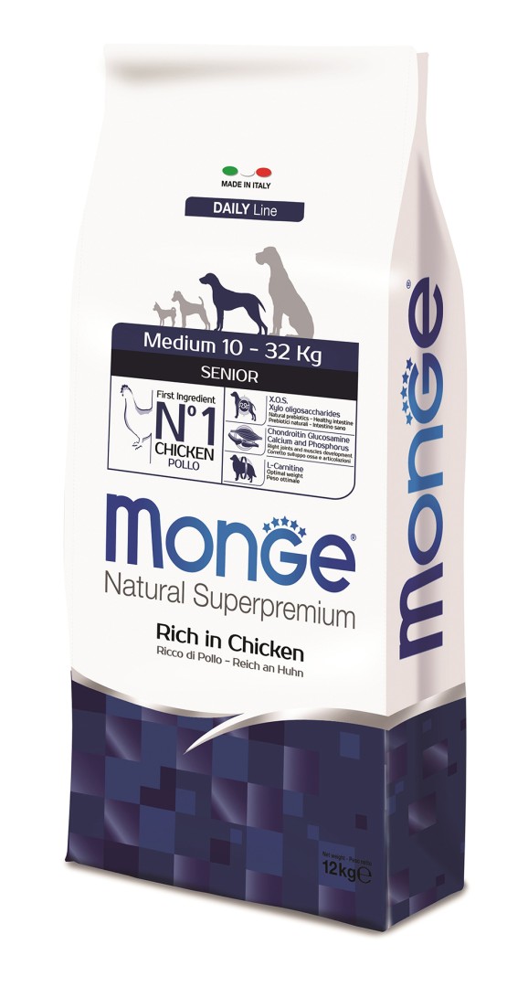 Monge Daily Line Medium Senior Chicken - 12 Kg