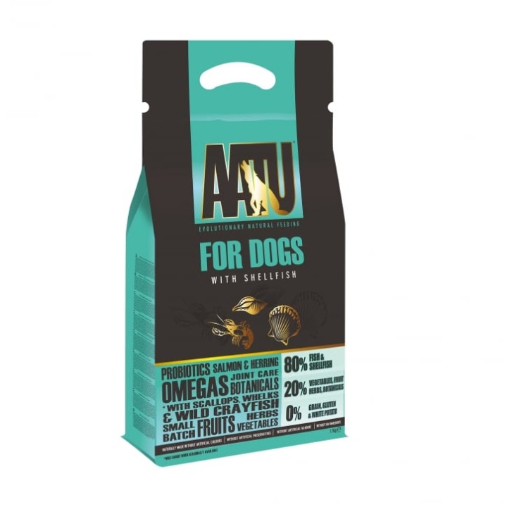 Aatu Fish & Shellfish Adult Dog Food - 10 Kg