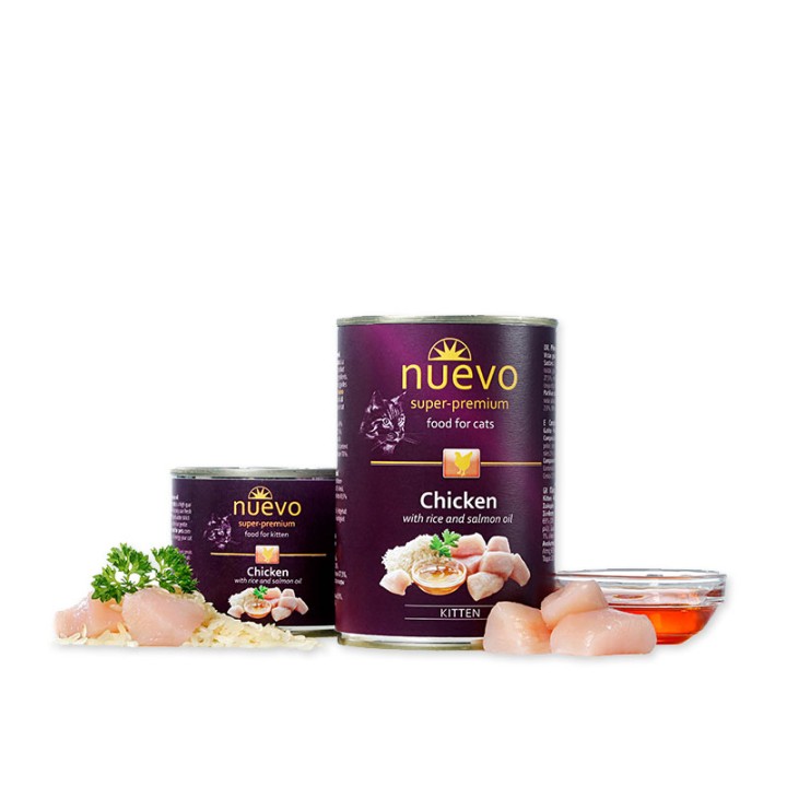 Nuevo Kitten Chicken With Rice And Salmon Oil - 200gr