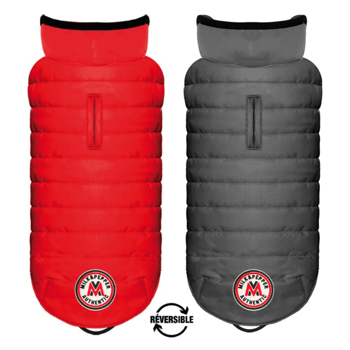 Milk And Pepper Arctik Reversible Puff Jacket Red/anthracite