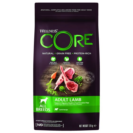 Wellness Core Dog Adult Lamb Grain Free Dry Food - 1.8 Kg