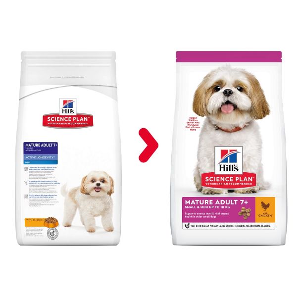Hill's Science Plan Small & Mini Mature Adult 7+ Dog Food With Chicken - 250gr