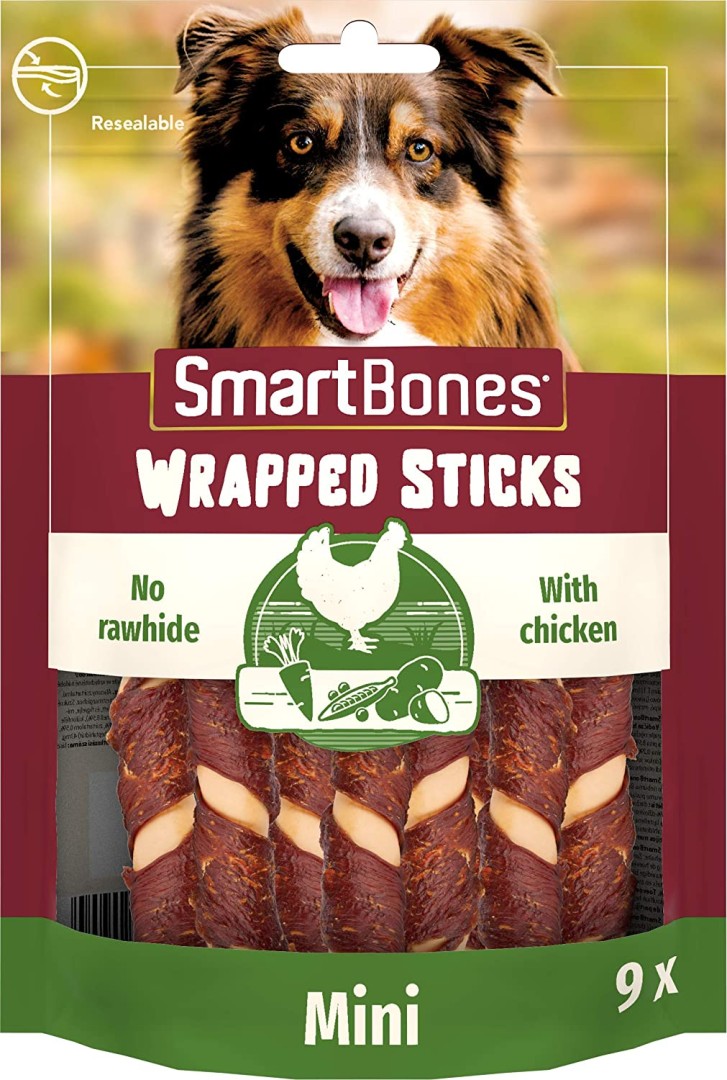 Smart Bones Chicken Wrap Mini Sticks 9 Pcs - 112gr