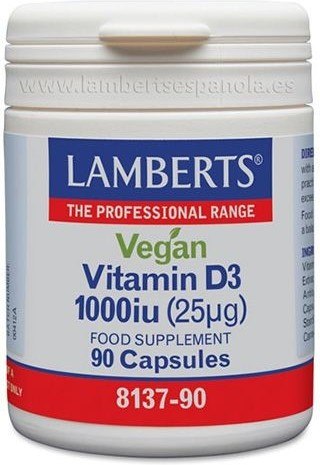 Lamberts Vitamin D3 Vegan Capsules 120 X 1000Iu