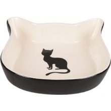 Flamingo Cat Face Ceramic Black Bowl 100gr