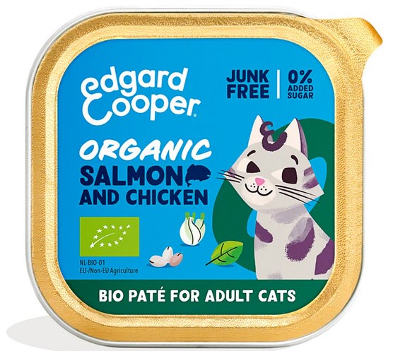 Edgard Cooper Salmon And Chicken Adult Cat's wet food 85gr