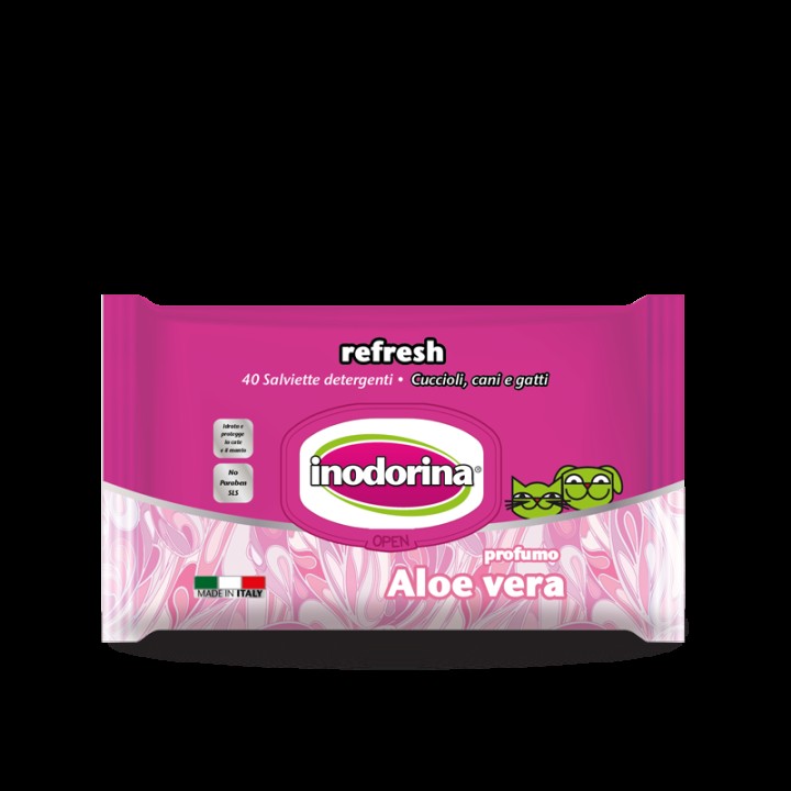 Inodorina Refresh Aloe Vera Wipes - 100gr
