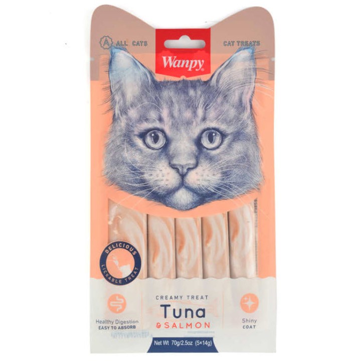 Wanpy Creamy Lickable Tuna & Salmon - 70gr