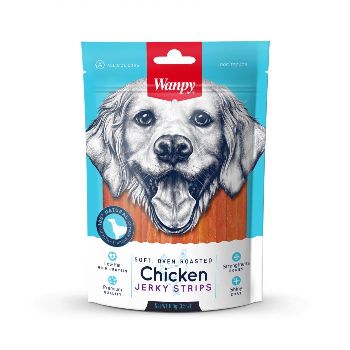 Wanpy - Soft Chicken Jerky Strips - 100gr