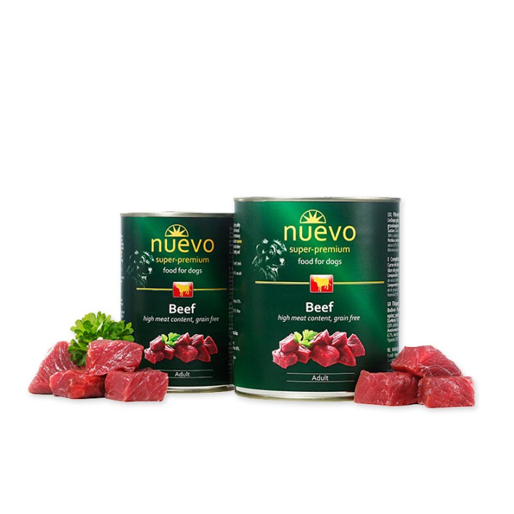 Nuevo Adult Dog With Beef - 800gr