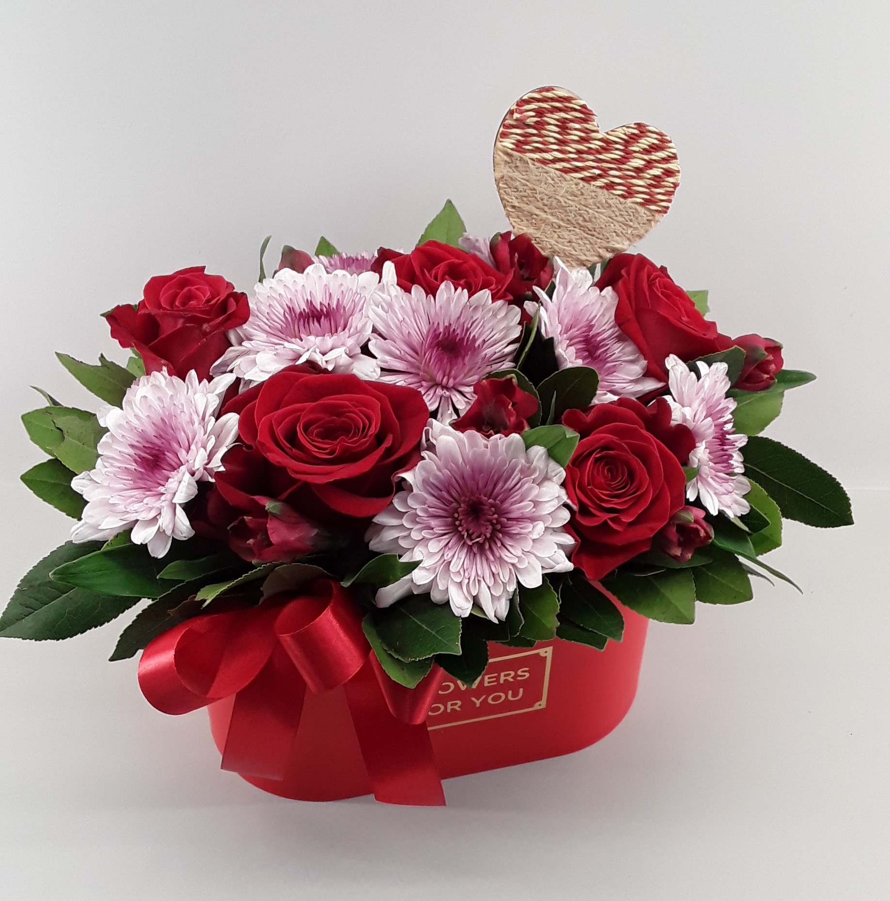 B2421--Mixed flowers in a box