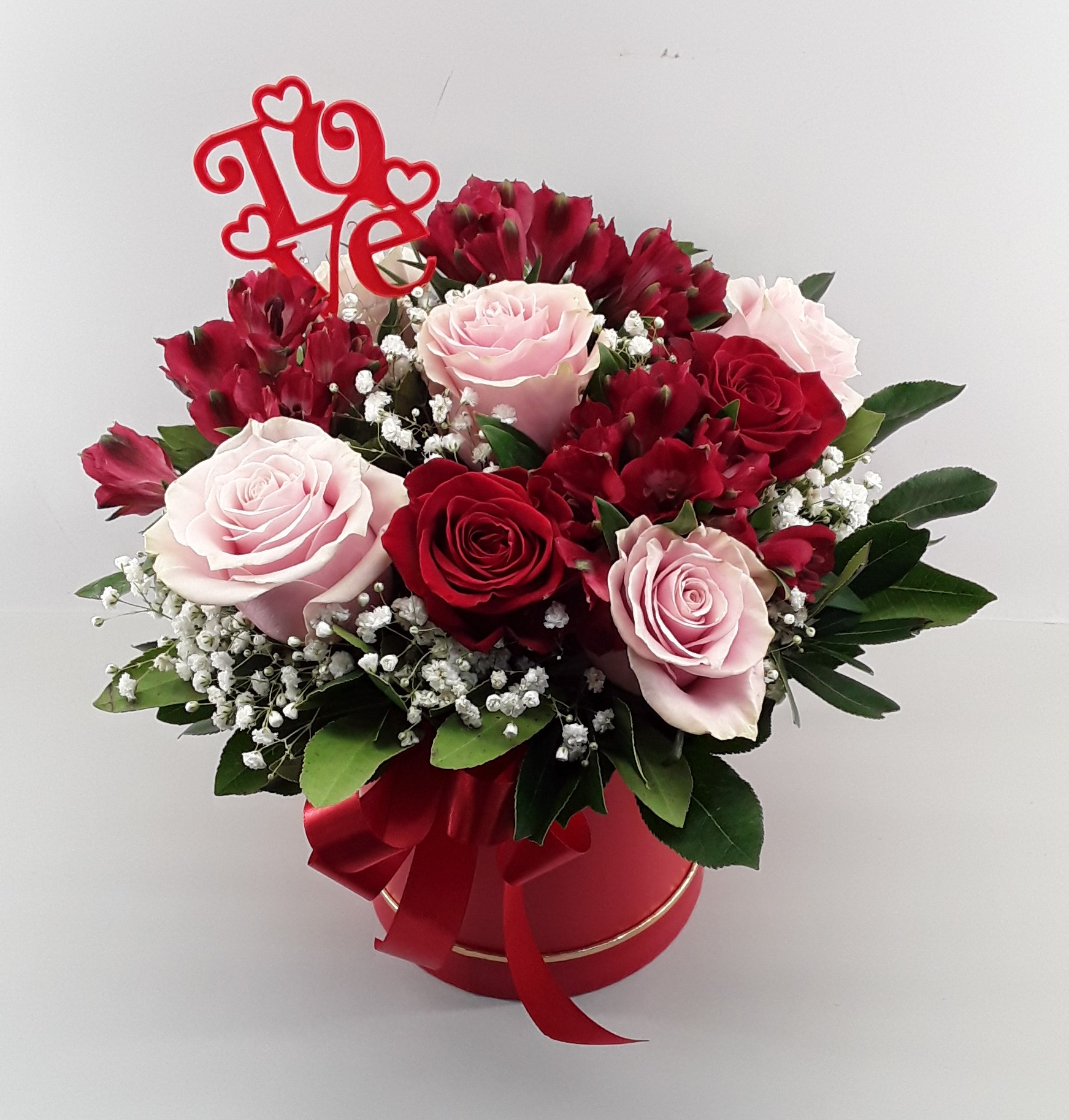 B2436--Mixed flowers in a box