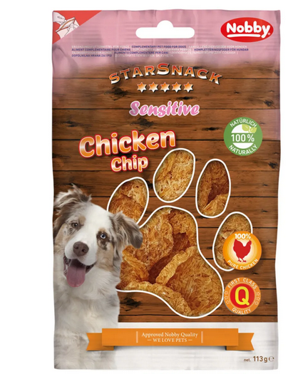 Nobby Starsnack Sensitive Chicken Chips 113Gr