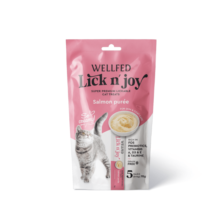 Wellfed Lick N Joy Salmon 70Gr