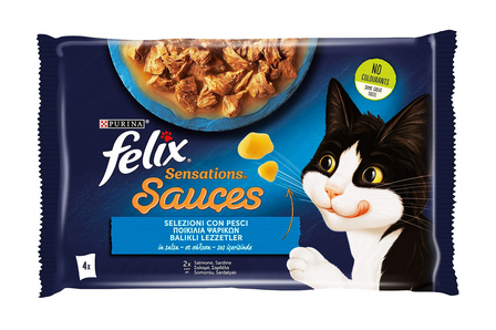 Purina One Felix Sensations Jellies Trout And Salmon Multipack 85Gr