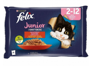Purina One Felix Junior Chicken And Beef Multipack 85Gr