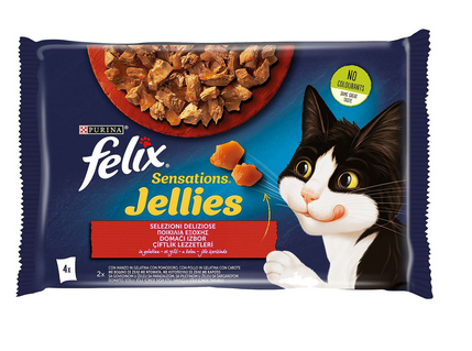 Purina One Felix Sensations Jellies With Beef And Chicken Multipack 85Gr