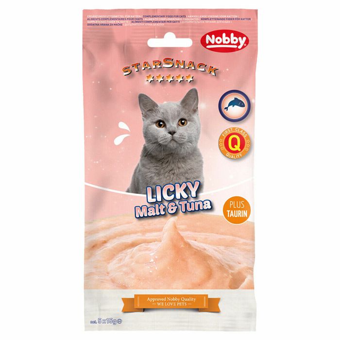 Nobby Starsnack Creamy Lickables Malt And Tuna 75Gr