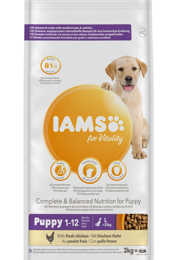 Iams Puppy Dry Food Large Chicken 12kg