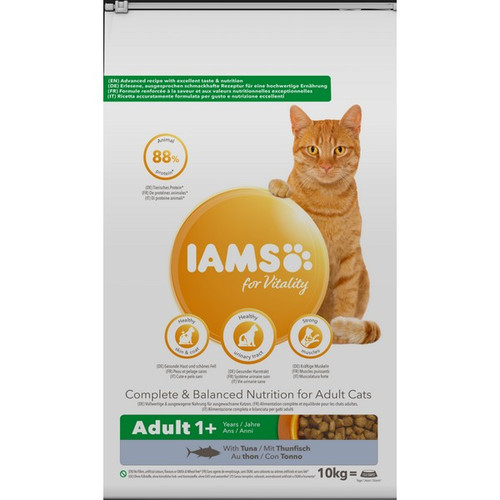 Iams Adult Dry Cat Food Tuna 10kg