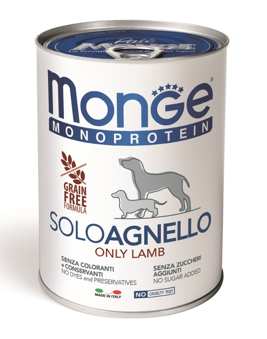 Monge Monoprotein Dog Wet Only Lamb - 400gr
