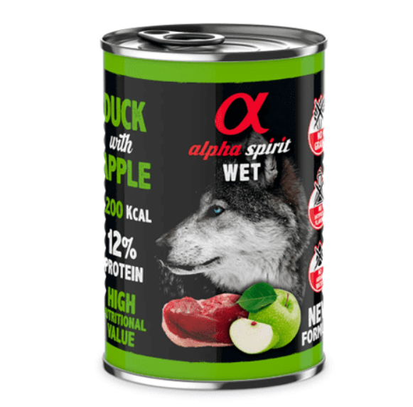 Alpha Spirit Wet Food Duck And Apple - 150gr