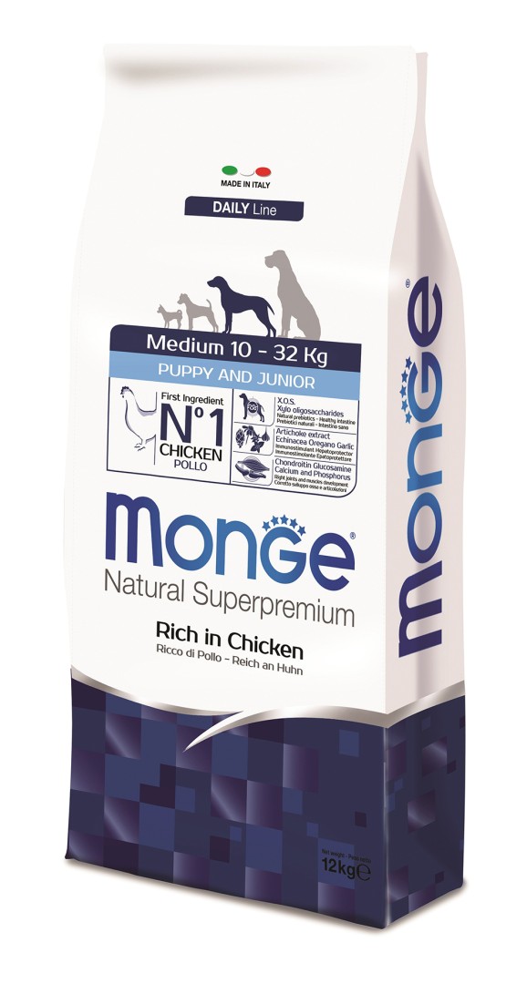 Monge Daily Line Medium Puppy & Junior Chicken - 12 Kg