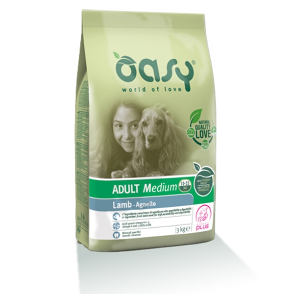 Oasy Adult Medium Lamb - 3 Kg