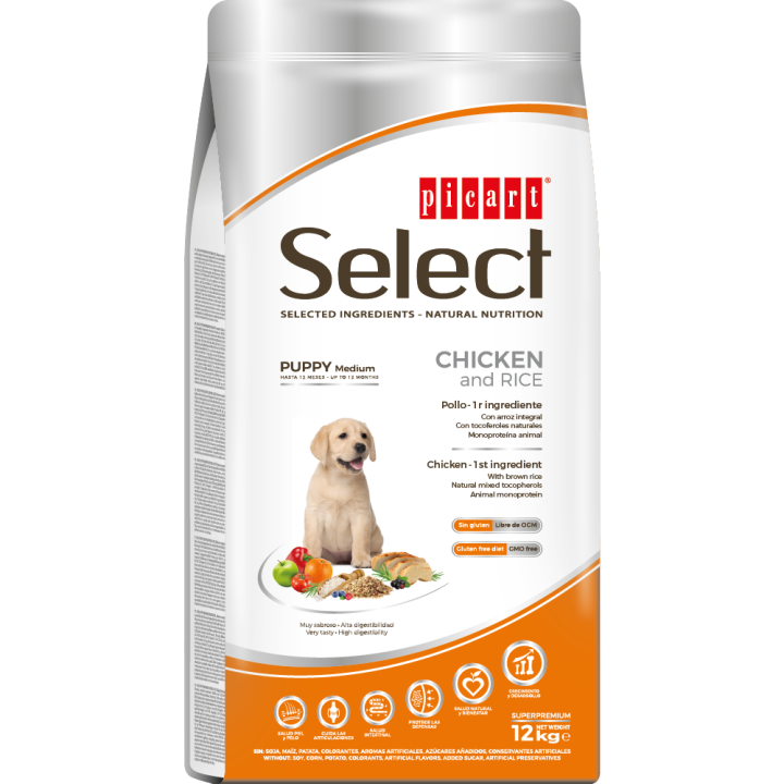 Select Puppy Medium Chicken And Rice - 500gr