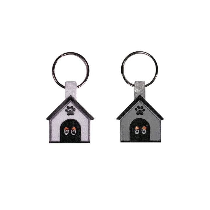 Key Ring Two Dog Houses
