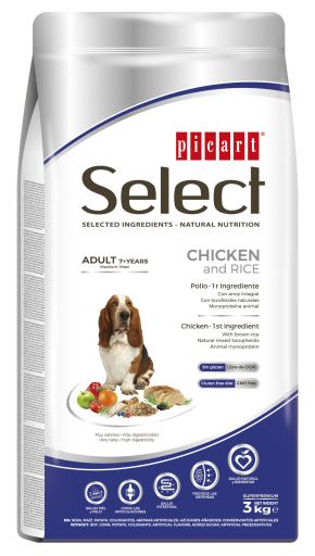 Picart Select Senior Chicken And Rice - 3 Kg