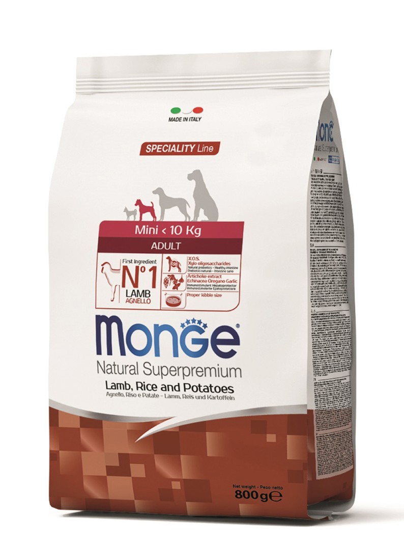 Monge – Speciality Line Mini Adult Lamb, Rice & Potatoes - 800gr