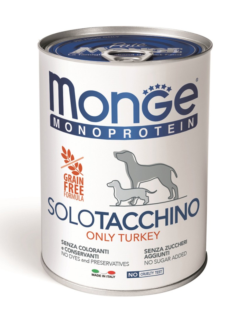 Monge Monoprotein Dog Wet Only Turkey - 400gr