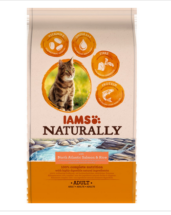 Iams Naturally Adult Cat With North Atlantic Salmon & Rice - 2.7 Kg