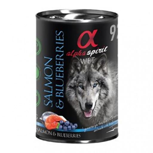 Alpha Spirit Wet Food Salmon & Blueberries - 400gr