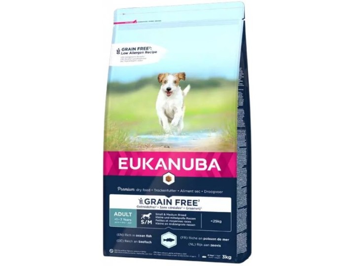 Eukanuba Adult Small Breed Grain Free With Ocean Fish - 3 Kg