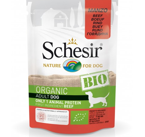 Schesir Bio Dog Pouch Adult Beef - 85gr