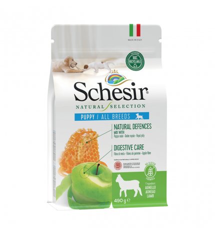 Schesir Natural Selection Puppy Lamb All Breeds - 490gr