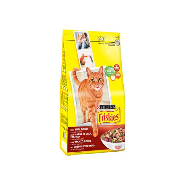 Friskies Adult With Beef, Chicken And Vegetables - 4 Kg